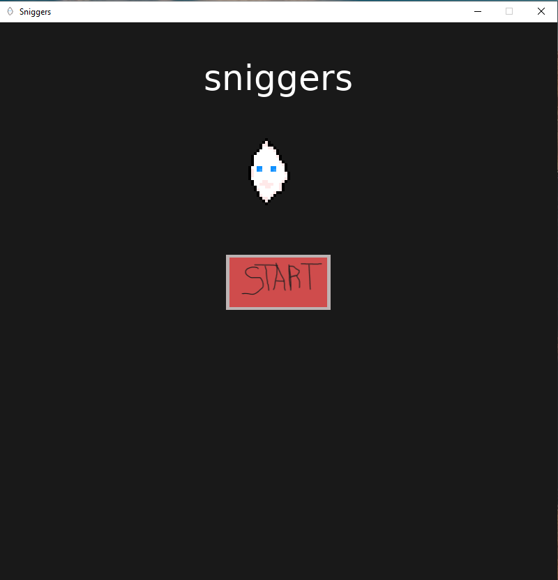 snigger menu screen